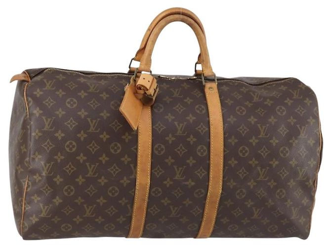 LOUIS VUITTON Monogram Keepall 55 Boston Bag M41424 LV