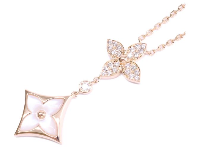 Colar com pingente Louis Vuitton em ouro rosa e diamantes Dourado