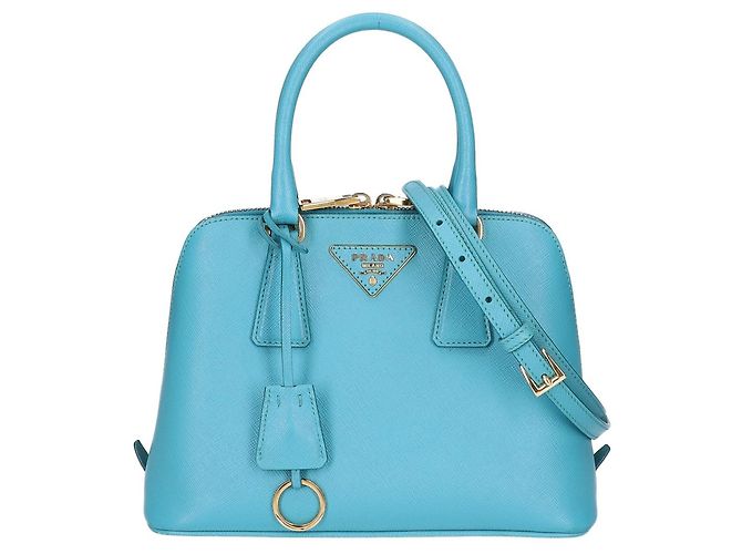 Bolsa de Ombro 2-Way Prada Saffiano Lux Turquesa