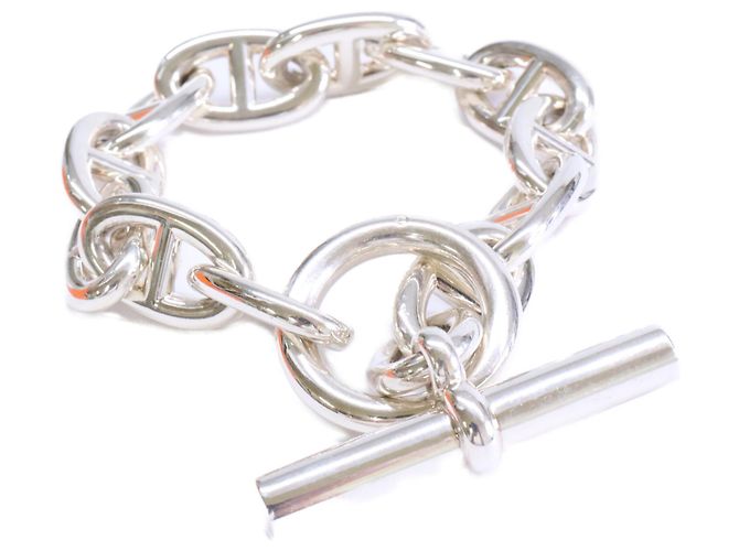 Hermès HERMES Silver 925 Charm Bracelet Silvery
