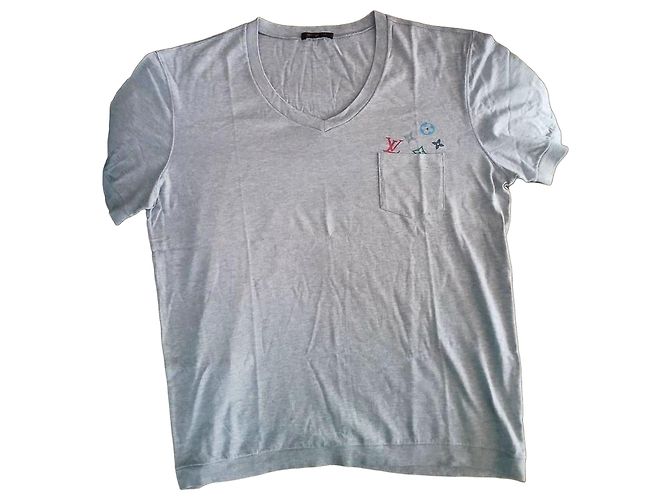 Louis Vuitton Grey Monogram V-Neck T-shirt Multiple colors