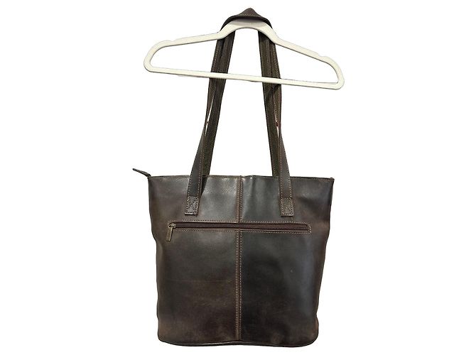 Autre Marque Arthur et Aston Saco Tote em Couro Castanho Marrom