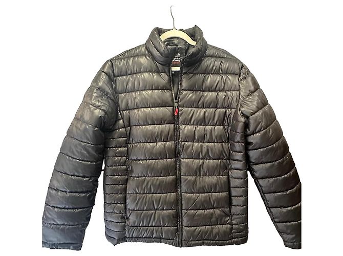 Autre Marque Geographical Norway Expedition Steppjacke Schwarz Silber Hardware