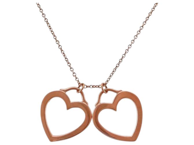 Autre Marque Collar Sentimental Double Heart Tiffany & Co. Dorado