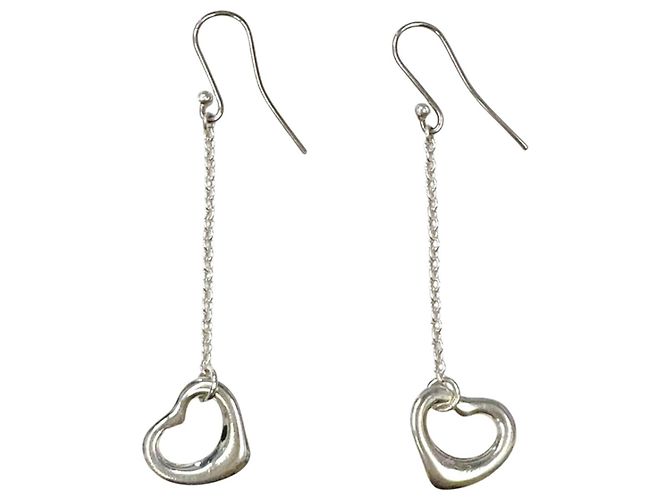 Autre Marque Tiffany & Co. Open Heart Swing Ohrringe Silber