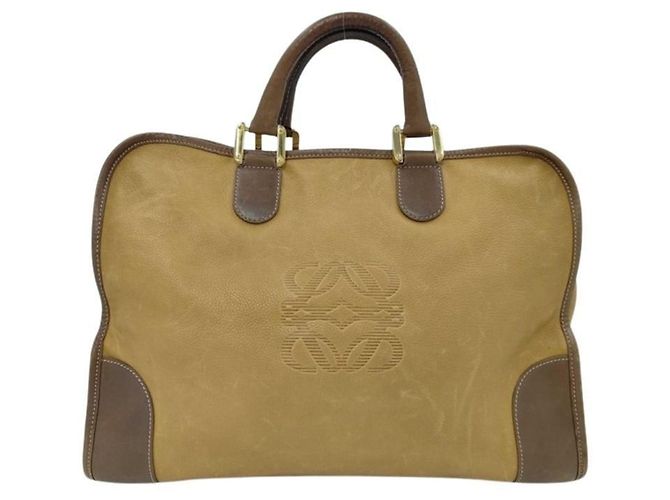 Bolsa de mão Loewe Amazona 40 em couro marrom