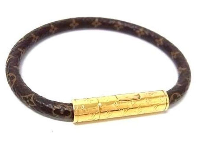 Bracelet à breloques Monogram Louis Vuitton Marron Doré