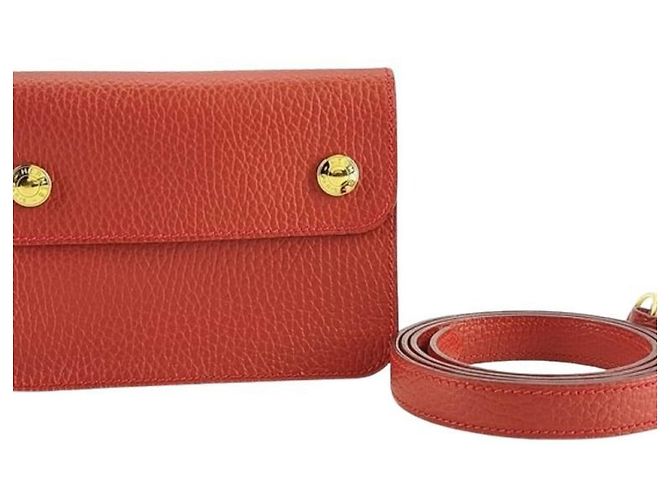 Hermès Pochette Banane en Cuir Rouge