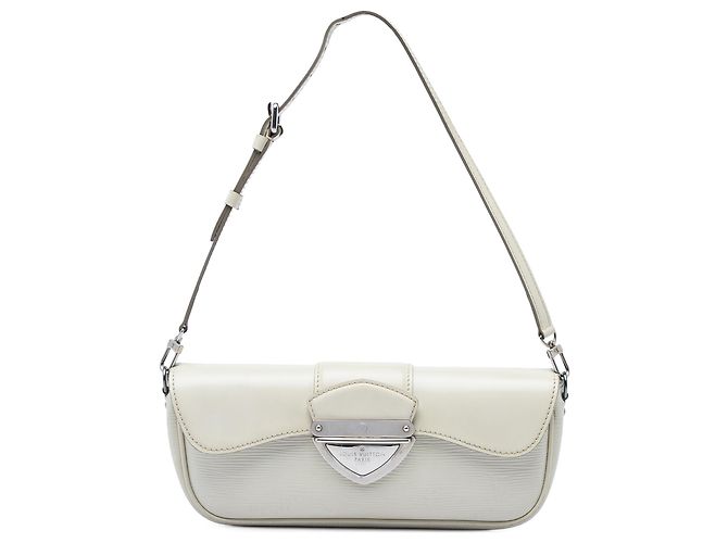 Louis Vuitton White Epi Pochette Montaigne Branco