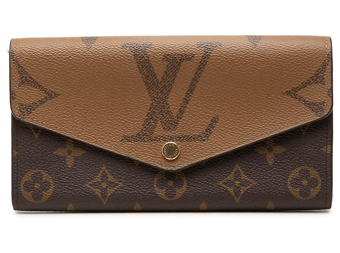 Louis Vuitton Brown Monogram Reverse Giant Sarah Long Wallet