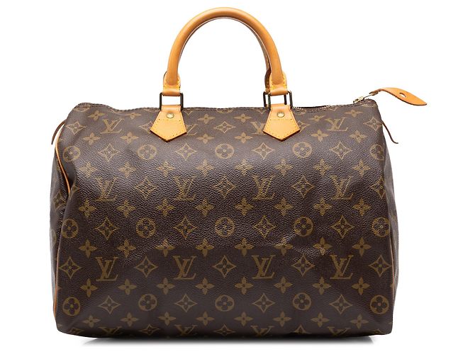 Louis Vuitton Brown Monogram Speedy 35 Marrom
