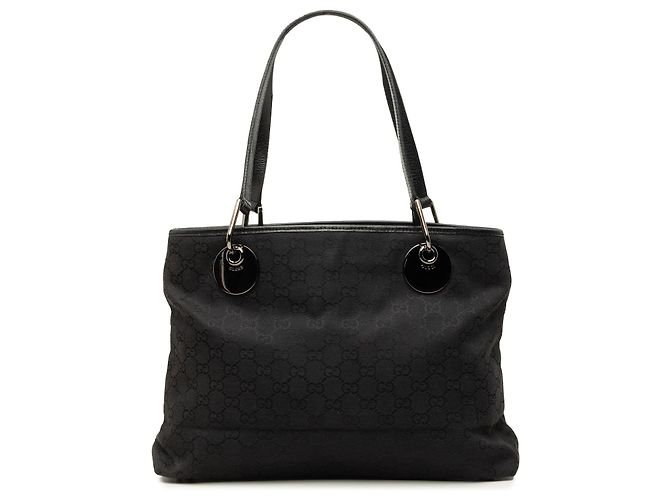 Gucci Black Medium GG Canvas Eclipse Tote
