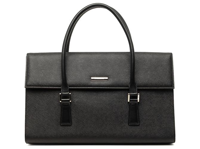Borsa a mano Burberry in pelle nera Nero