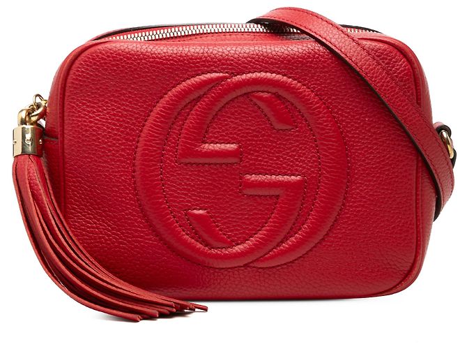 Borsa a tracolla Soho Disco Gucci in pelle rossa Rosso