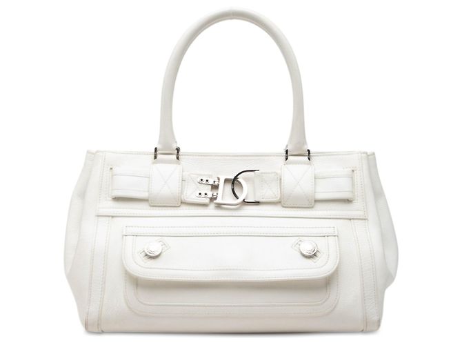 Bolsa Flight Dior em pele de vitelo branca Branco