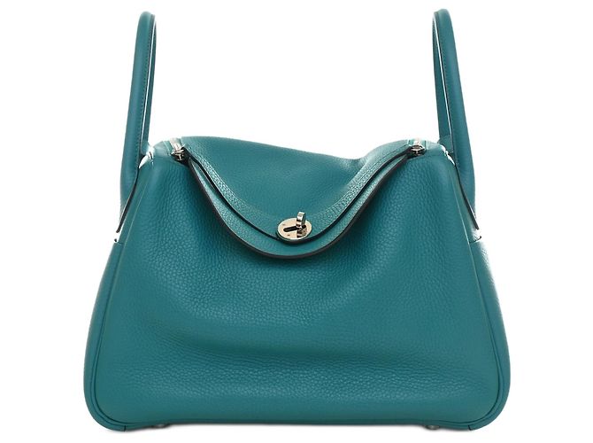Hermès Blue Clemence Lindy 30 Bleu