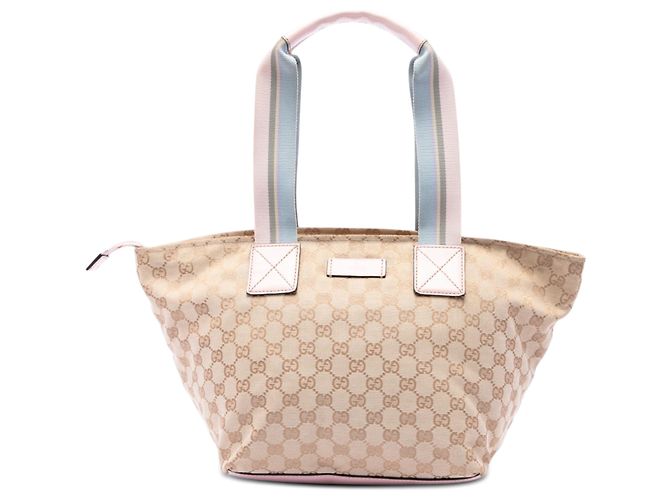 Tote Gucci Beige GG Canvas Web Bege