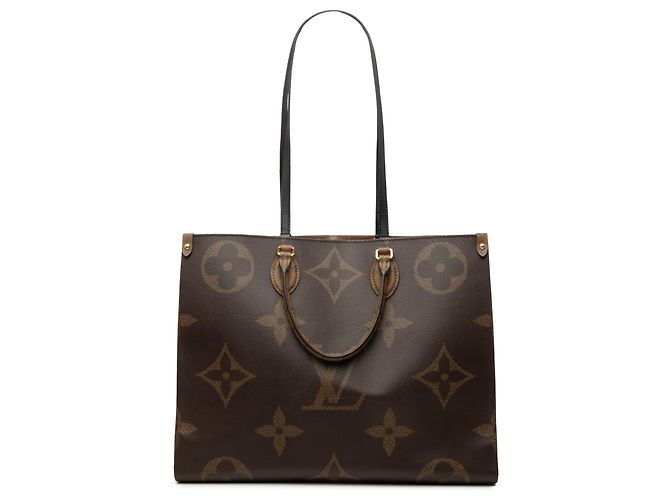 Louis Vuitton Brown Monogram Reverse Giant OnTheGo GM Marron