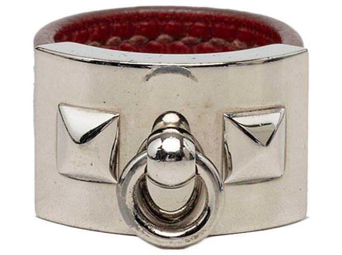 Hermès Silver Palladium Plated Collier de Chien Ring Silvery