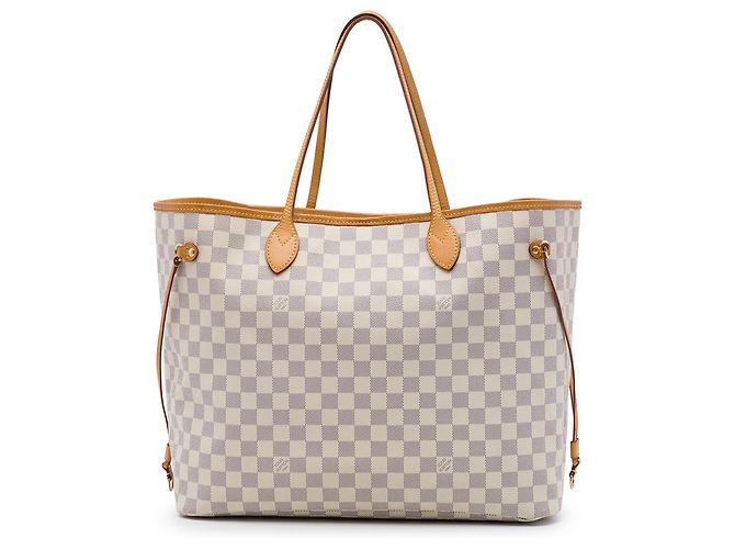 Louis Vuitton White Damier Azur Neverfull GM Branco