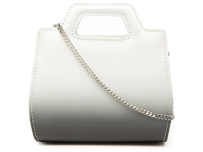 Salvatore Ferragamo Bolsa de mão Ferragamo Wanda Mini Gradient em couro de bezerro escovado branco com Gancini