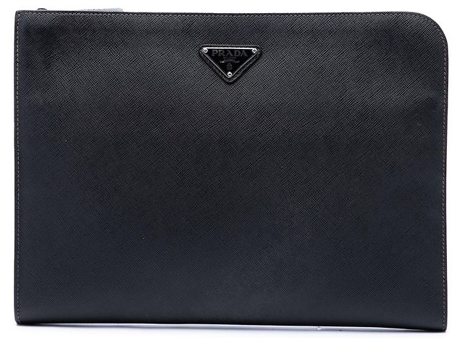 Prada Black Saffiano Document Holder