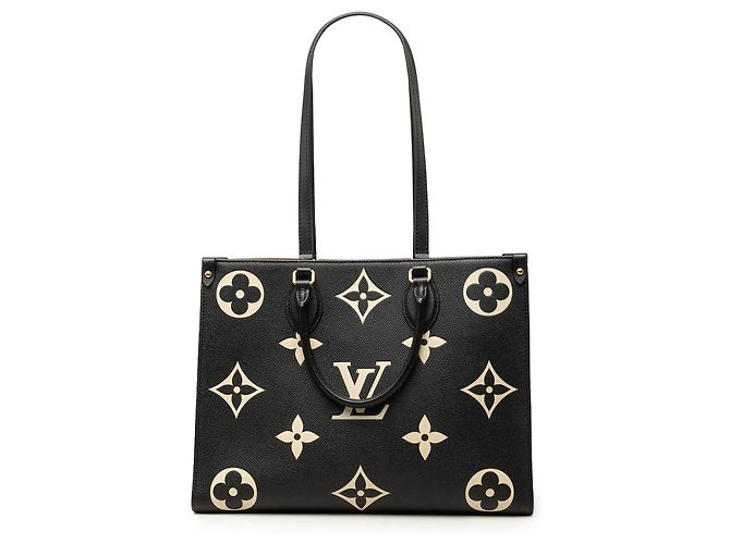 Louis Vuitton Black Bicolor Monogram Empreinte Giant Onthego MM Noir