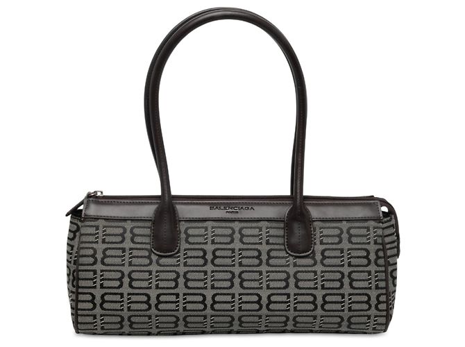 Borsa a tracolla Balenciaga BB Monogram Grigia Marrone