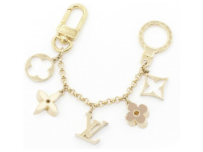 Charm per borsa Louis Vuitton Rosa Beige D'oro Crudo
