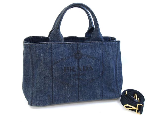 Bolso Prada Canapa de denim azul
