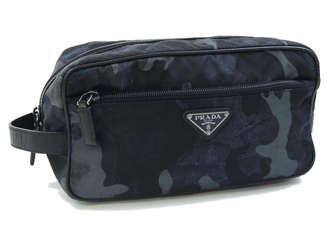 Borsa a pochette Prada 2NA819 Marrone Nero Blu navy