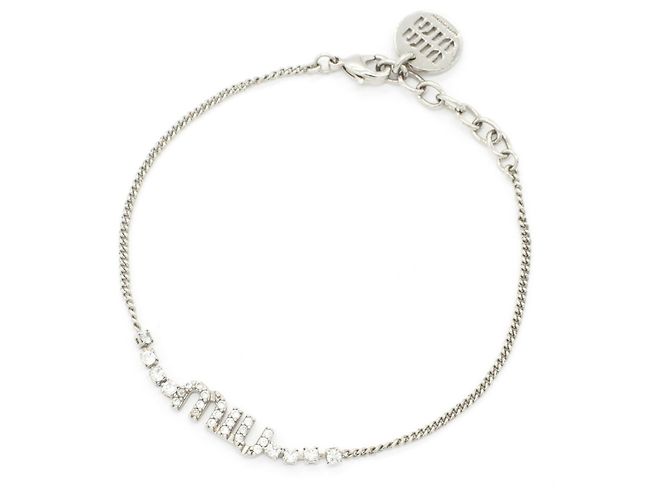 Miu Miu Silberarmband mit Anhängern