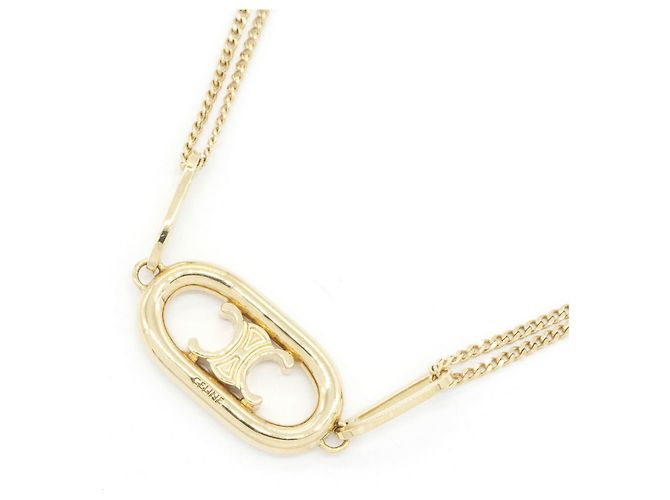 Céline Colar com Pendente Triomphe Dourado Celine