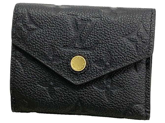 Louis Vuitton Tri-fold Wallet Monogram Empreinte Portefeuille Zoe Black