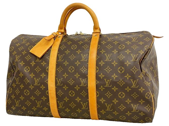 Louis Vuitton Boston Monogram Keepall 50 Tasche Braun