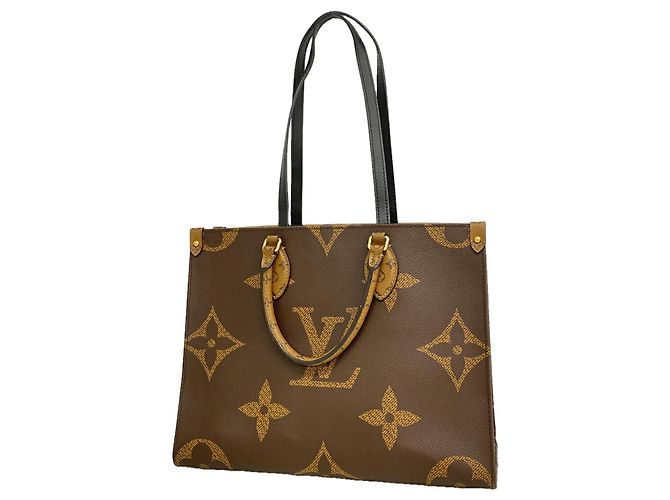 Louis Vuitton Monogram Giant Reverse OnTheGo MM Tote Bag Braun