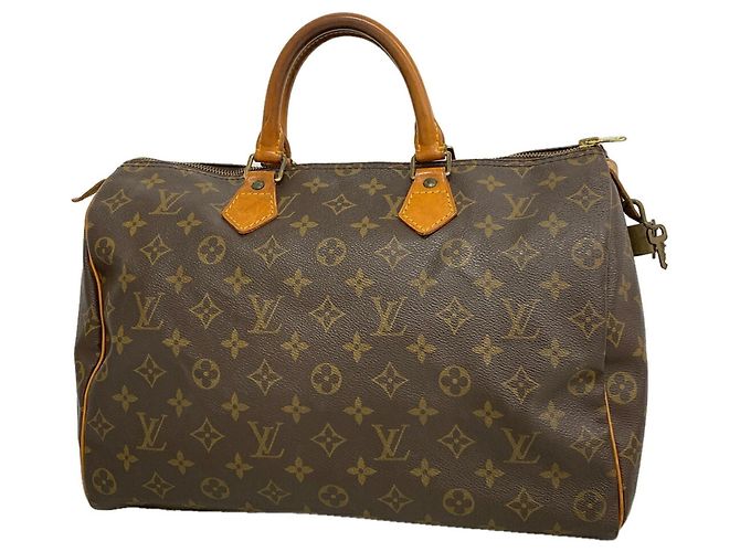 Borsa Louis Vuitton Monogram Speedy 35 Marrone