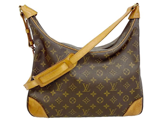 Borsa a tracolla Louis Vuitton Monogram Boulogne 35 Marrone