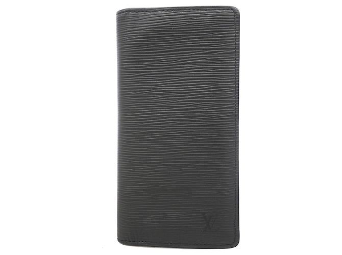 Carteira Longa Louis Vuitton Monogram Eclipse em couro Epi Preto