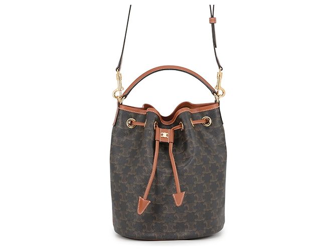 Céline Celine Clara Medium Triomphe Handtasche aus Kalbsleder Braun