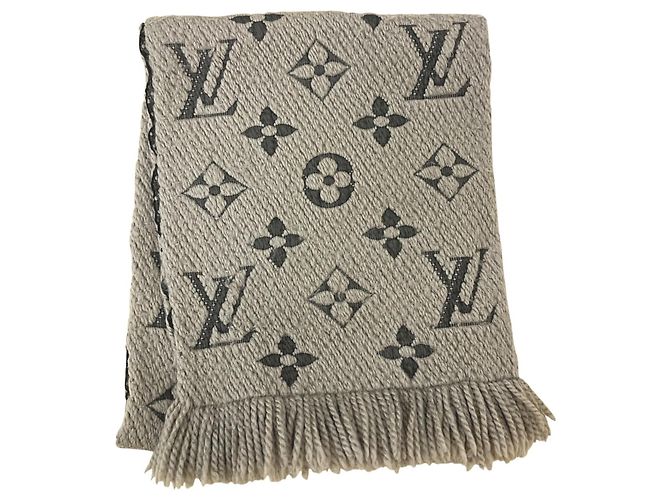 Estola de lana y seda Monogram Louis Vuitton Beige