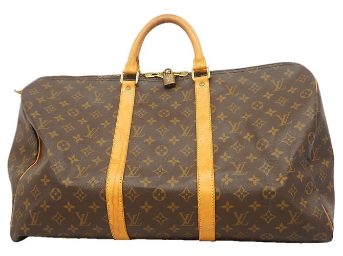 Borsa Boston Louis Vuitton Monogram Keepall 50 Marrone