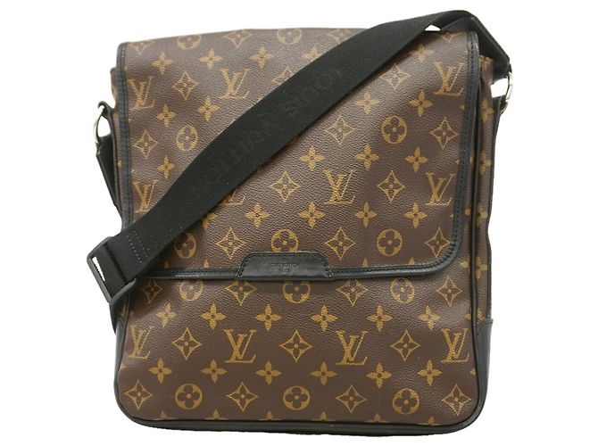 Borsa a tracolla Louis Vuitton Monogram Macassar Bass MM Marrone