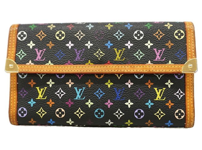 Louis Vuitton Tri-fold Long Wallet in Noir Black