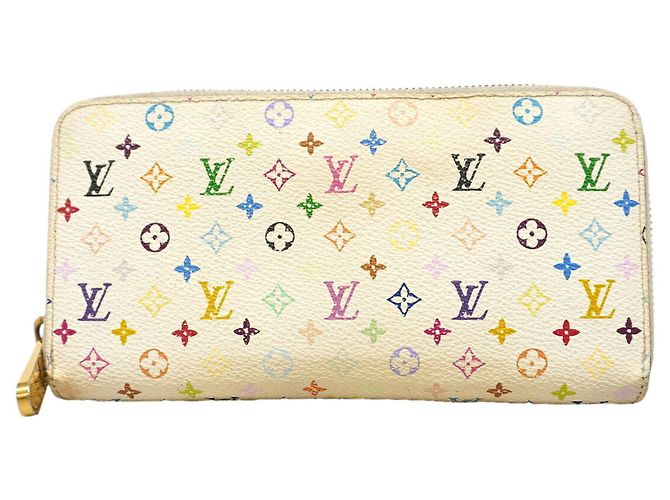 Louis Vuitton Monogram Multicolor Langbeutel Pink Weiß