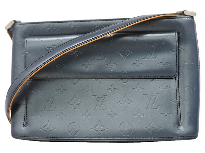 Borsa a tracolla Louis Vuitton Monogram Mat Alston Blu