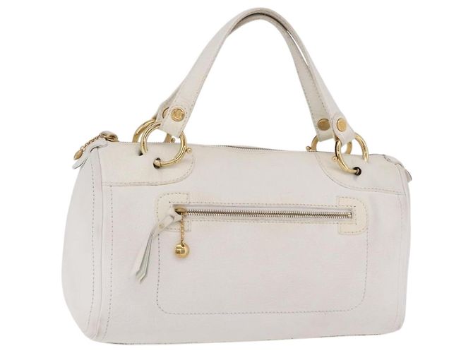 Céline Celine Handbag Leather White
