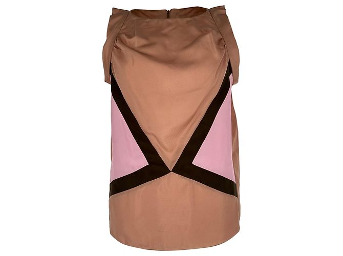 Top senza maniche colorblock Marni in seta multicolore