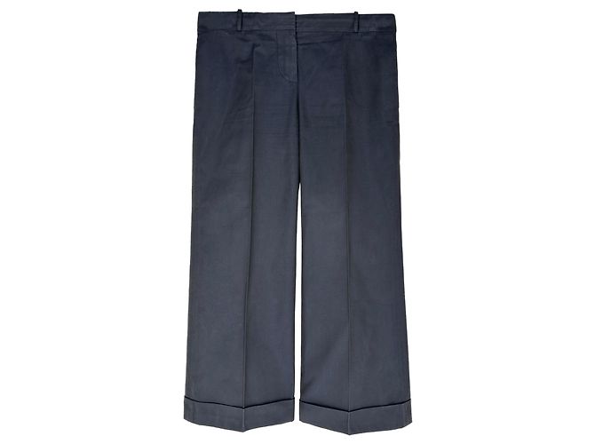 Pantalones de pierna recta Chloé en algodón azul marino