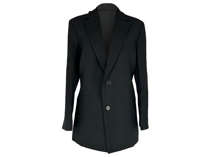 The Row Single-breasted Blazer in Black Wool
